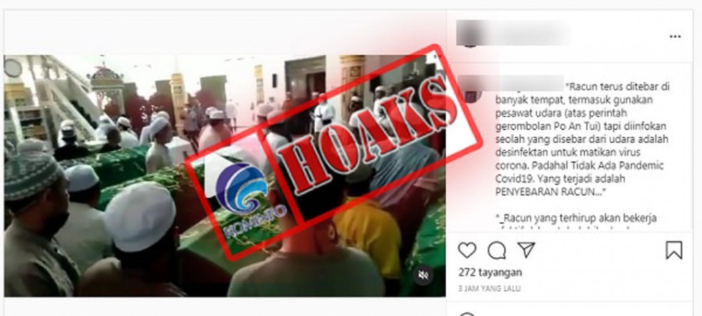 [HOAKS] Di Indonesia Sudah Tidak Ada Pandemi Covid-19, melainkan Ada Penyebaran Racun dengan Pesawat Terbang